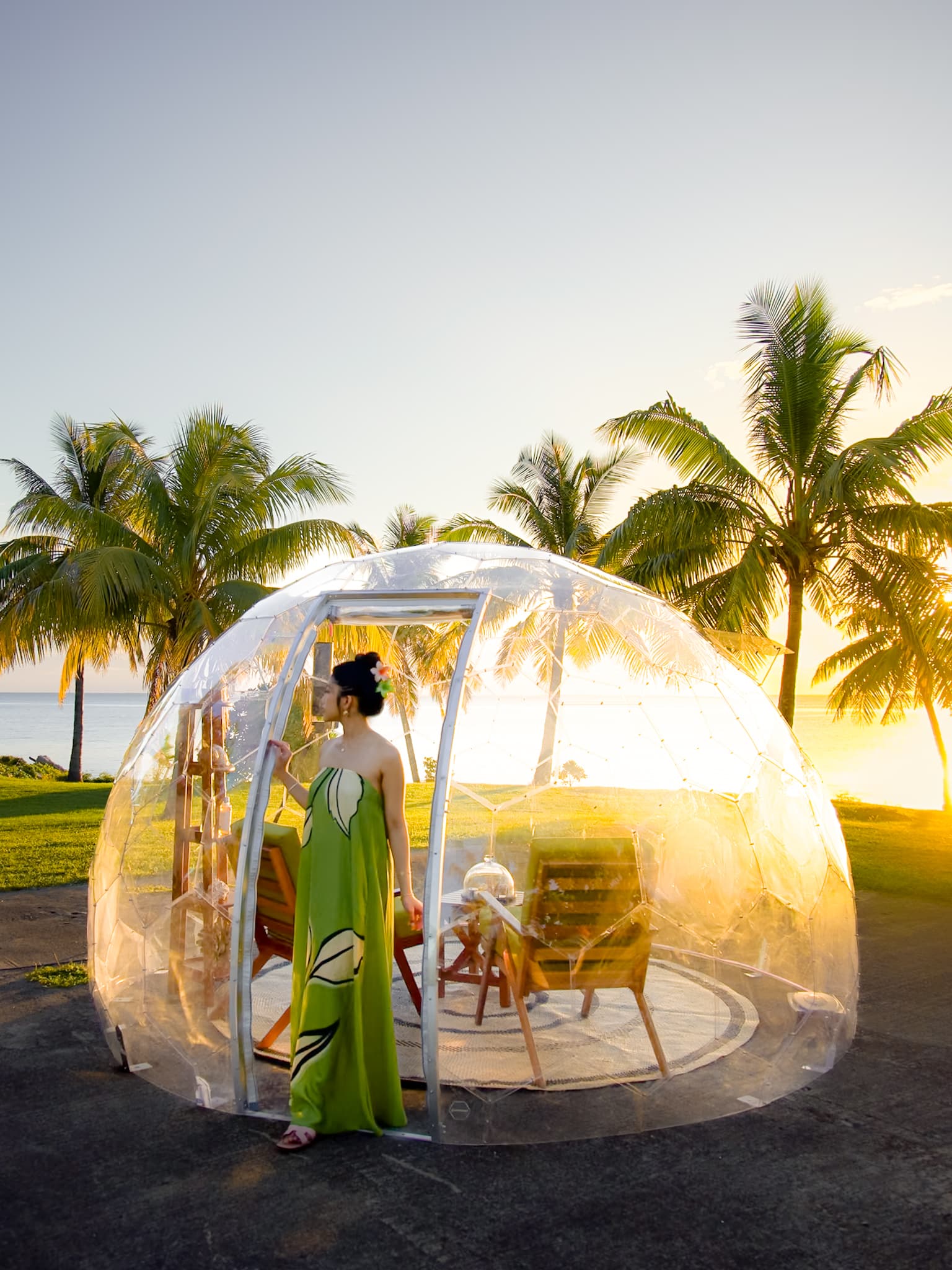 Pool and landscaped grounds at Fiji Marriott Resort