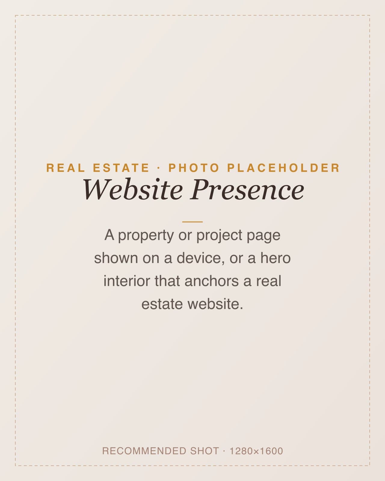 Website presence for real estate brands