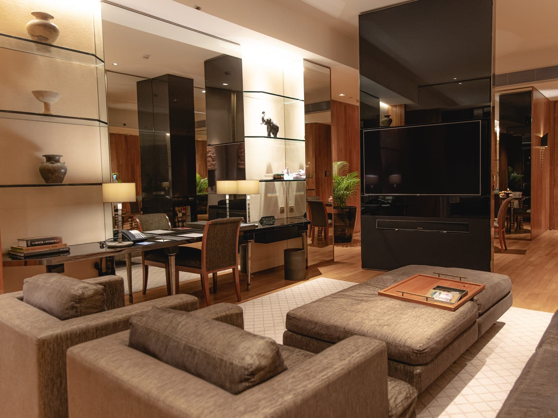 Editorial lounge and living room at The Sukhothai Bangkok